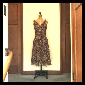Patra Cheeta Print Dress Sz 10